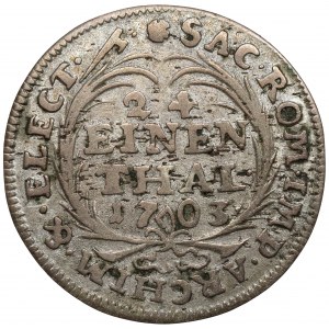 August II Silný, 1/24 toliara 1703 ILH, Drážďany - veľká stuha