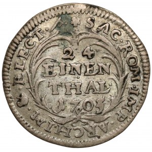 Augustus II the Strong, 1/24 thaler 1705 ILH, Dresden - punch mark