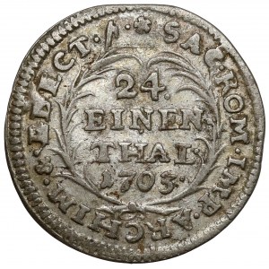 August II Silný, 1/24 toliarov 1703 ILH, Drážďany - pekné