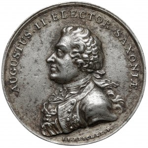 Medal SUITA królewska - August II Mocny - ODLEW w żeliwie