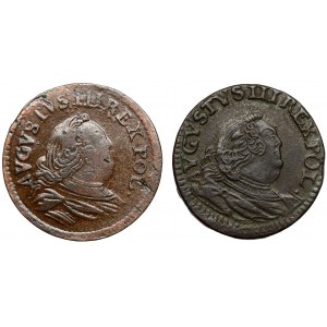 Augustus III. Sas, Pfennig 1754-1755, Satz (2 St.)