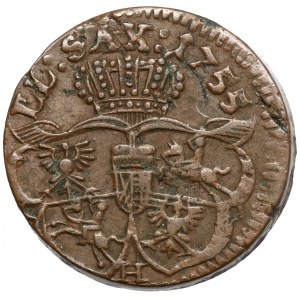 August III Sas, Grosz Gubin 1755 - litera H