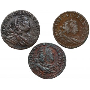 Augustus III Sas, Shellac 1752-1754, set (3pcs)