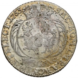 Augustus III Sas, Leipzig two-zloty 1753 EC - 8 GR