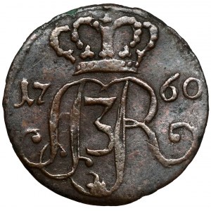 August III of Saxony, Shelrogue of Torun 1760 - date next to monogram