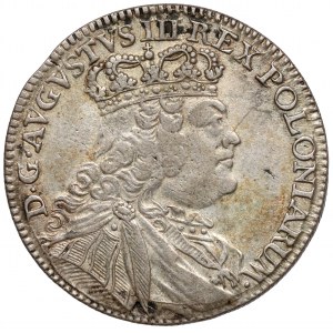 August III Sas, Ort Leipzig 1754 EC - malá hlava