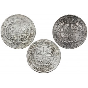 Augustus III Sas, 1753 two-zloty and 1754 orts, set (3pcs)