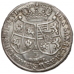 August III Sas, 1/3 thaler 1751 FWóF