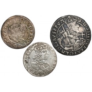 Sigismund I. der Alte - Johannes II. Kasimir, Pfennig, Sixpence und Örtchen 1535-1667 (3 St.)