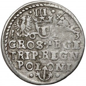 Zygmunt III Waza, Trojak Kraków 1623 - SIGIS - obwódka sznurowa