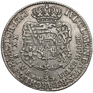 Fryderyk Chrystian, Gulden (2/3 talara) 1763 FWóF, Drezno