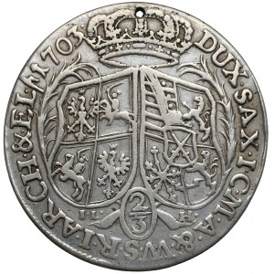 August II. der Starke, Gulden (2/3 Taler) 1703 ILH, Dresden