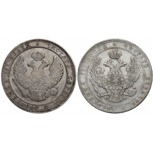 3/4 ruble = 5 zlotys 1836 and 1838 MW, Warsaw