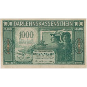 Kaunas, 1,000 marks 1918 - 6-digit numbering