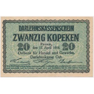 Poznan, 20 kopecks 1916