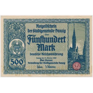 Gdansk, 500 mariek 1922