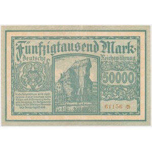 Danzig, 50 000 mariek 1923 - 5-miestne číslovanie
