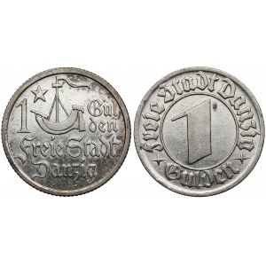 Danzig, 1 gulden 1923 a 1932, sada (2 ks)