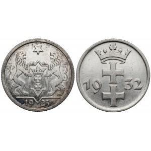 Gdańsk, 1 gulden 1923 i 1932, zestaw (2szt)