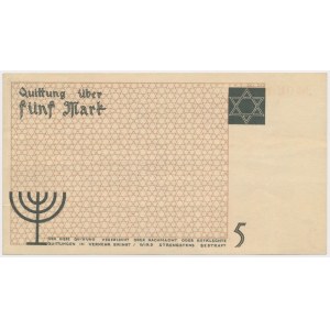 Ghetto 5 známok 1940 - kartónový papier