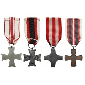 Third Republic, set of medals with ID cards (4pcs)