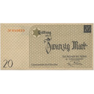 Ghetto 20 Mark 1940 - mit Wasserzeichen - SCHÖN