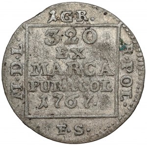 Poniatowski, strieborný groš 1767 F.S. - koruna nízka