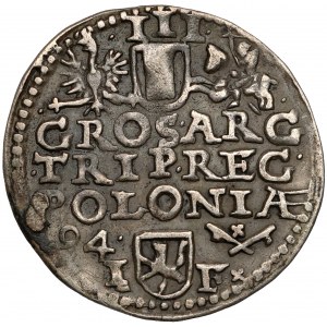 Sigismund III. Vasa, Trojak Poznań 1594 - längliches Gesicht