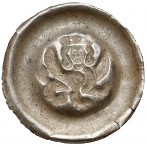 Čechy, Přemysl II.Otakar (1253-1278) Široký brakteát - Gryf s královskou hlavou v koruně