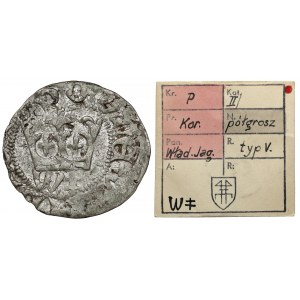 Ladislaus II Jagiello, Kraków half-penny - type 19 - W‡ marks - ex. Kalkowski