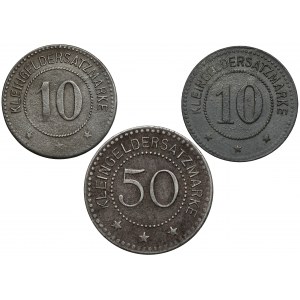 Gostyn (Gostyń), 10 i 50 fenigów 1917, zestaw (3szt)