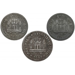 Gostyn (Gostyń), 10 i 50 fenigów 1917, zestaw (3szt)