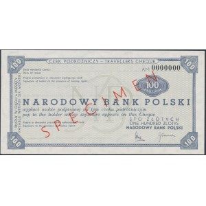NBP travel cheque for PLN 100 - SPECIMEN