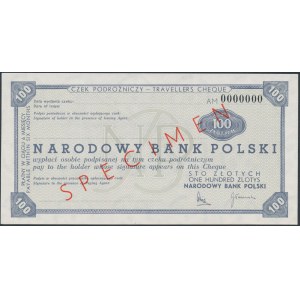 Cestovní šek NBP na 100 PLN - SPECIMEN