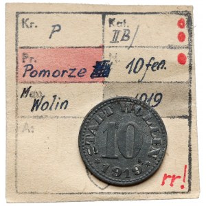 Wollin (Wolin), 10 fenigów 1919 - ex. Kałkowski