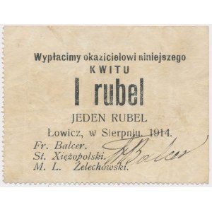 Łowicz, 1 rubl 1914
