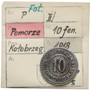 Kolberg (Kolobrzeg), 10 fenigů 1918 - ex. Kalkowski