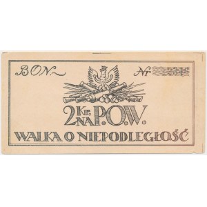 P.O.W. Walka o Niepodległość - Bon na 2 korony 1918