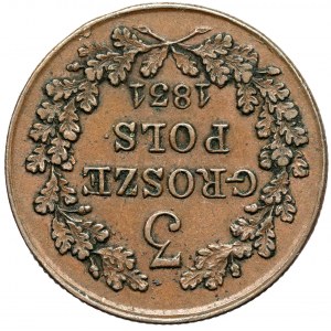 November Uprising, 3 pennies 1831 - REFUND - rare