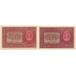 20 mkp 08.1919 - II Serja FF und CP - zwei Sorten (2Stk)