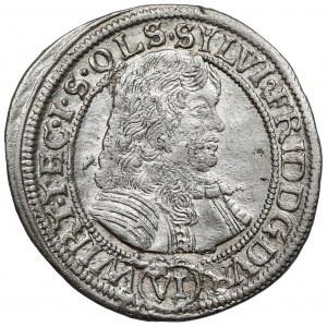 Śląsk, Sylwiusz Fryderyk, 6 krajcarów 1674 SP, Oleśnica