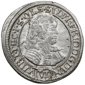 Silesia, Sylvius Frederick, 6 krajcars 1674 SP, Olesnica