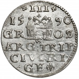 Sigismund III. Vasa, Troika Riga 1590 - großer Kopf