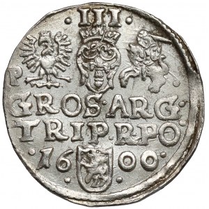 Sigismund III Vasa, Trojak Poznań 1600 - letter P - beautiful