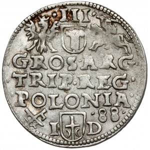Sigismund III. Wasa, Trojak Poznań 1588 ID - erste