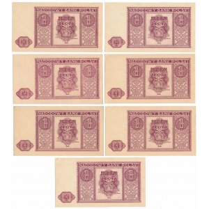 1 złoty 1946 - zestaw (7szt)