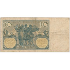 10 zlotých 1926 - Séria G - dátumy na vodoznaku