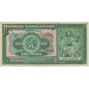 Tschechoslowakei, 100 Korun 1920 - Ab