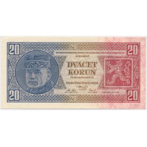 Tschechoslowakei, 20 Korun 1926 - Lf