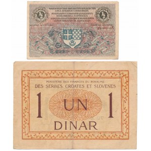 Jugoslawien, 1/2 und 1 Dinar (2 Stck.)